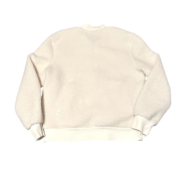 Zyia Active Women’s Flying V Fleece Full Zip Jacket Size Medium White Soft Cozy - Picture 4 of 8